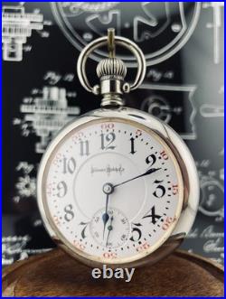Illinois Bunn Special Pocket Watch 18s 21J in a Swing Out Display Back Case