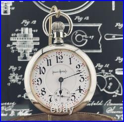Illinois Bunn Special Pocket Watch 18s 21J in a Swing Out Display Back Case