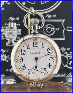 Illinois Bunn Special Pocket Watch 18s 21J in a Swing Out Display Back Case