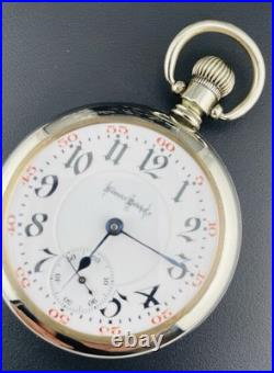 Illinois Bunn Special Pocket Watch 18s 21J in a Swing Out Display Back Case