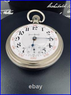 Illinois Bunn Special Pocket Watch 18s 21J in a Swing Out Display Back Case