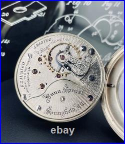 Illinois Bunn Special Pocket Watch 18s 21J in a Swing Out Display Back Case