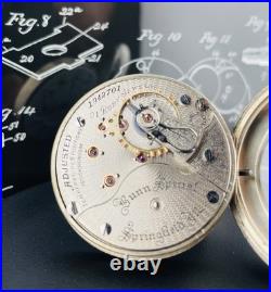 Illinois Bunn Special Pocket Watch 18s 21J in a Swing Out Display Back Case