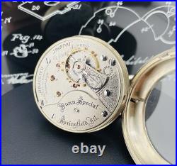 Illinois Bunn Special Pocket Watch 18s 21J in a Swing Out Display Back Case