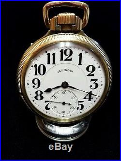 Illinois Bunn special 60 hour railroad pocket watch (mainliner case 16 size)