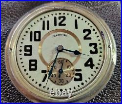Illinois Burlington 21 Jewel Railroad Pocket Watch Sterling Elk Case L@@k