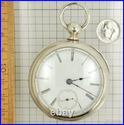 Illinois Columbia vintage pocket watch, 18 size, 11 jewels, heavy WBM case
