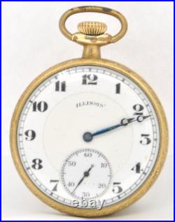 Illinois Grade 306 19 Jewel 16 Size Non-Running Pocket Watch Gold Filled Case