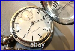 Illinois Maison Coin Silver Hunter Case size 18 Pocket Watch, c 1872-73 Ser#4179