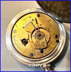 Illinois Maison Coin Silver Hunter Case size 18 Pocket Watch, c 1872-73 Ser#4179