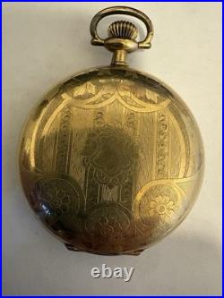 Illinois Pocket Watch 15J Gold Filled Hunter Case Parts Repair Not Running
