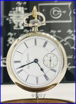 Illinois Pocket Watch 18s 15 Jewels With Display Back Case