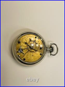 Illinois Pocket Watch 18s 15 Jewels With Display Back Case
