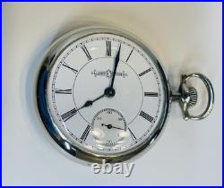 Illinois Pocket Watch 18s 15 Jewels With Display Back Case