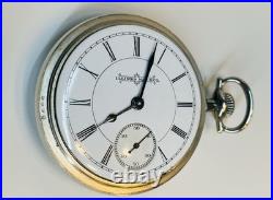 Illinois Pocket Watch 18s 15 Jewels With Display Back Case