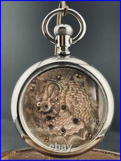 Illinois Pocket Watch 18s Two Tone 17j in a Display Back Case