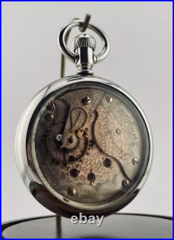 Illinois Pocket Watch 18s Two Tone 17j in a Display Back Case