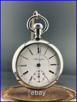 Illinois Pocket Watch 18s Two Tone 17j in a Display Back Case