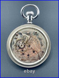 Illinois Pocket Watch 18s Two Tone 17j in a Display Back Case