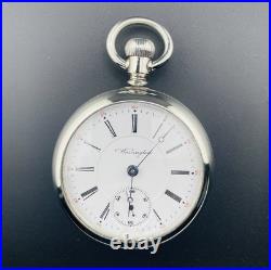 Illinois Pocket Watch 18s Two Tone 17j in a Display Back Case