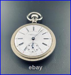 Illinois Pocket Watch 18s Two Tone 17j in a Display Back Case