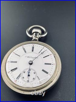 Illinois Pocket Watch 18s Two Tone 17j in a Display Back Case