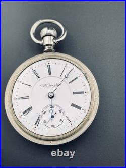 Illinois Pocket Watch 18s Two Tone 17j in a Display Back Case