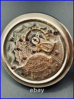 Illinois Pocket Watch 18s Two Tone 17j in a Display Back Case