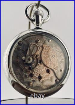 Illinois Pocket Watch 18s Two Tone 17j in a Display Back Case