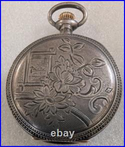 Illinois Pocket Watch 4S 7 Jewels 1886 Silver Case Lever Set Serial#16100