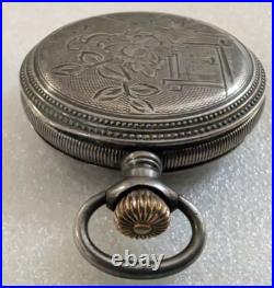 Illinois Pocket Watch 4S 7 Jewels 1886 Silver Case Lever Set Serial#16100