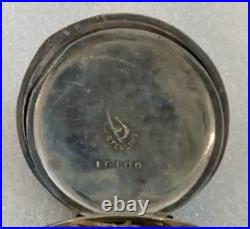 Illinois Pocket Watch 4S 7 Jewels 1886 Silver Case Lever Set Serial#16100