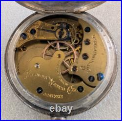 Illinois Pocket Watch 4S 7 Jewels 1886 Silver Case Lever Set Serial#16100