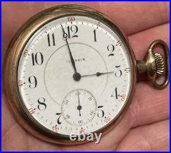 Illinois Pocket Watch Grade 303 15j c. 1912 Dueber GF Case Works Well