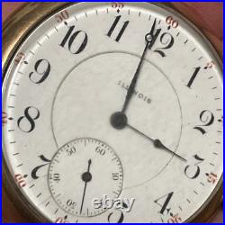 Illinois Pocket Watch Grade 303 15j c. 1912 Dueber GF Case Works Well