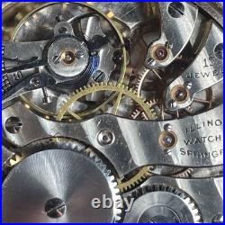 Illinois Pocket Watch Grade 303 15j c. 1912 Dueber GF Case Works Well