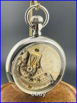 Illinois Pocket Watch Two Tone 18s 17 Jewels Display Back Case