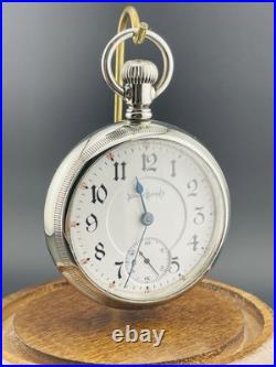 Illinois Pocket Watch Two Tone 18s 17 Jewels Display Back Case
