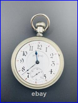 Illinois Pocket Watch Two Tone 18s 17 Jewels Display Back Case