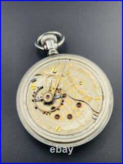 Illinois Pocket Watch Two Tone 18s 17 Jewels Display Back Case