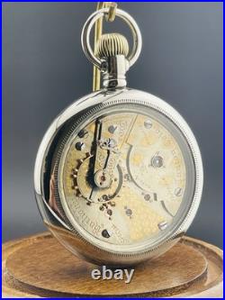 Illinois Pocket Watch Two Tone 18s 17 Jewels Display Back Case