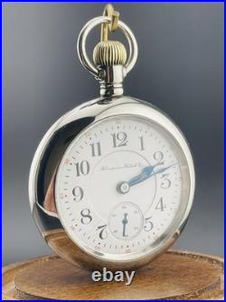 Illinois Pocket Watch Two Tone 18s 17 Jewels Display Back Case