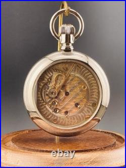 Illinois Pocket Watch Two Tone 18s 21jewels Display Back Case