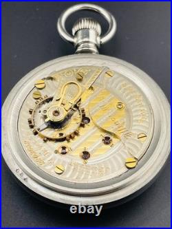 Illinois Pocket Watch Two Tone 18s 21jewels Display Back Case