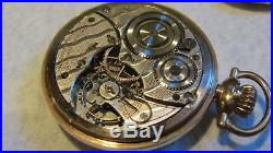 Illinois RR Dial 16s 17J Adjusted Pocket Watch Fahys RR Gold Filled Case Runs