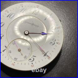 Illinois Sangamo Pocket Watch Movement 2 Tone Wavy Ribbon 16s 23j OF Railroad