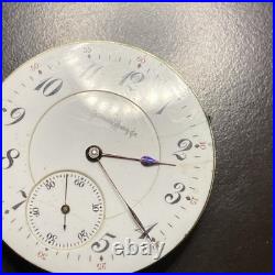 Illinois Sangamo Pocket Watch Movement 2 Tone Wavy Ribbon 16s 23j OF Railroad