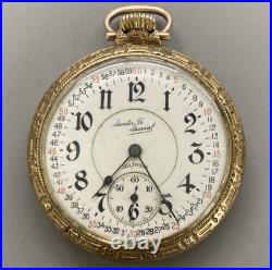Illinois Santa Fe Special 21 Jewel Gold Filled Full Hunter Manual Pocket Watch