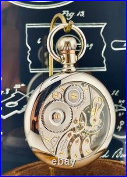 Illinois Stewart Special 16s Pocket Watch 19 J in a Swing Out Display Back Case