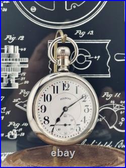 Illinois Stewart Special 16s Pocket Watch 19 J in a Swing Out Display Back Case